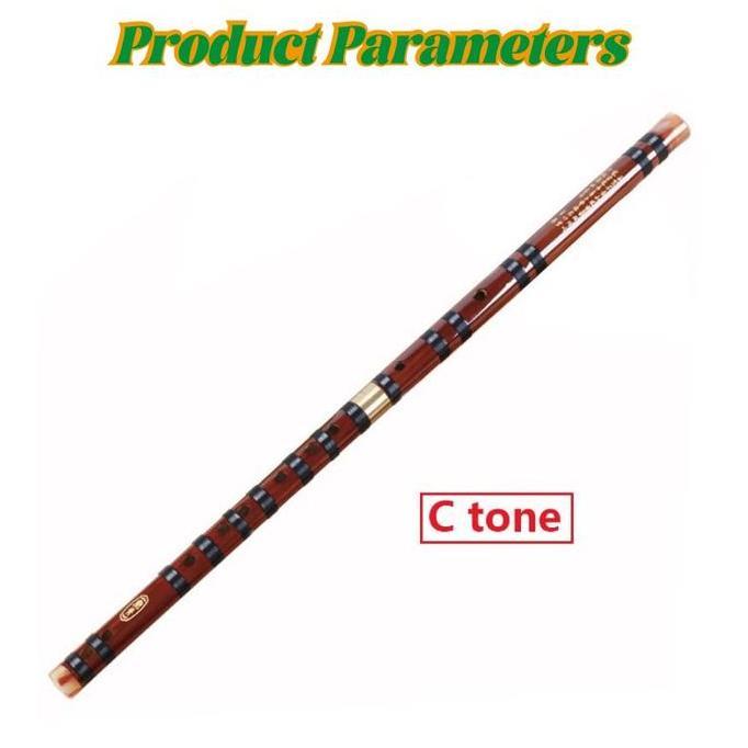 BIBULAS Seruling Bambu Import Professional Kunci C Untuk Musik Tradisional Cina Dizi Flute Bamboo Wo