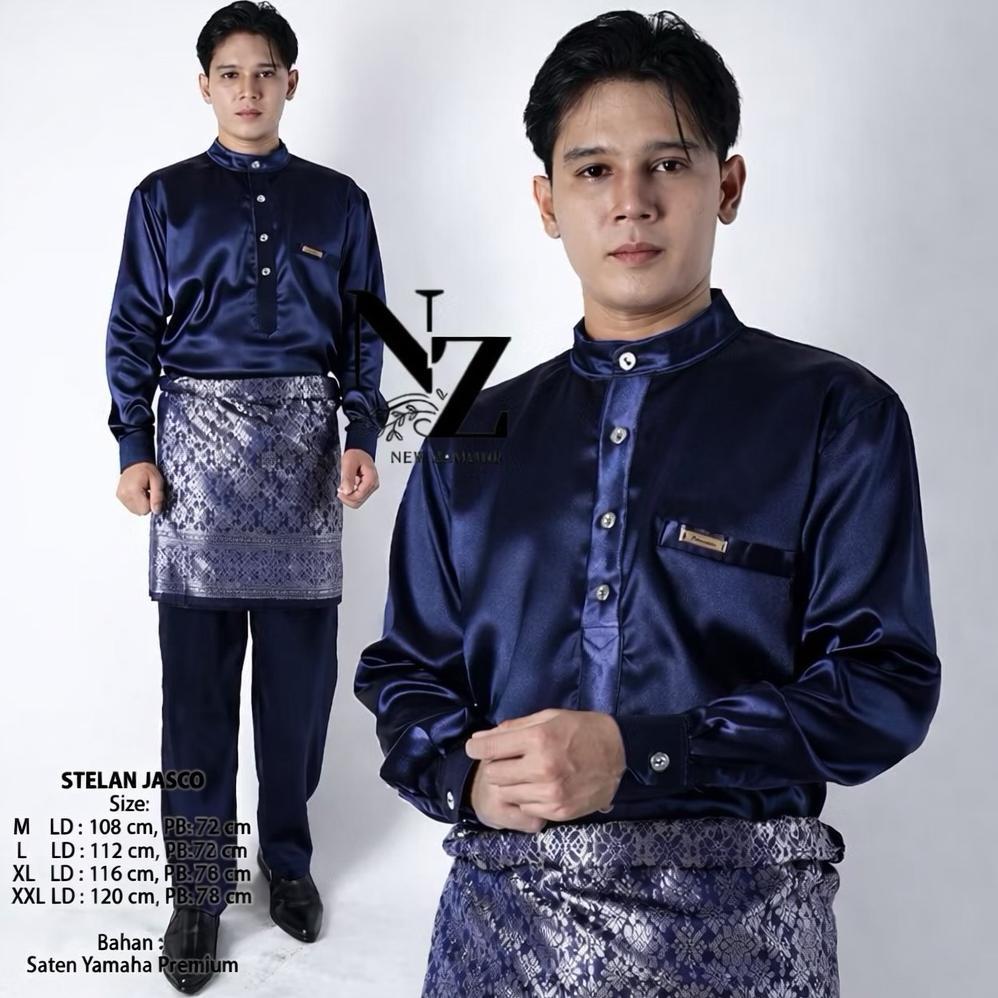 TERBARU (FREE SONGKET) STELAN BAJU MELAYU PRIA TELUK BELANGA CEKAK MUSANG BAJU KURUNG MELAYU PRIA SE