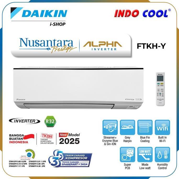 AC DAIKIN ALPHA INVERTER 1 PK 1PK FTKH25 Nusantara Prestige