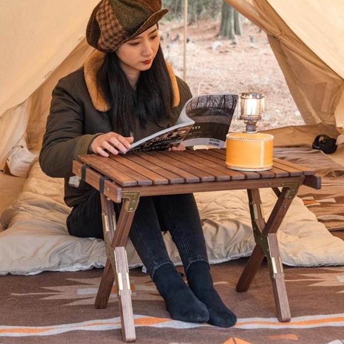 Meja Lipat Naturehike NH21JJ001 Portable Wood Roll Table
