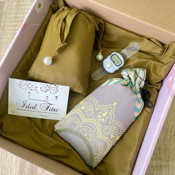 best deals syaluna - hampers mukena dewasa kado mukenah mewah 2 in 1 gift box