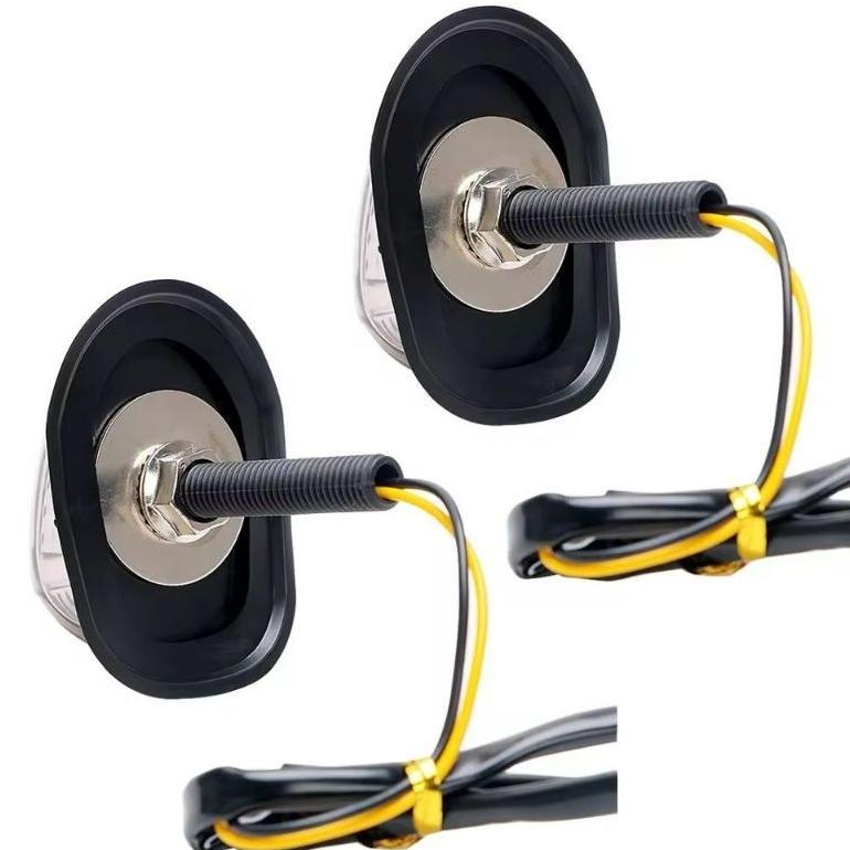 TERBARU ( 2 pcs ) Sein lampu sein led tempel 9led bulat universal sein motor