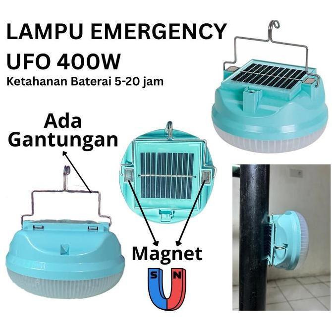 Leggero- Lampu Led Emergency Ufo 400W /Solar Panel Led/ Lampu Emergency Gantung Lampu  Taman  Outdoo