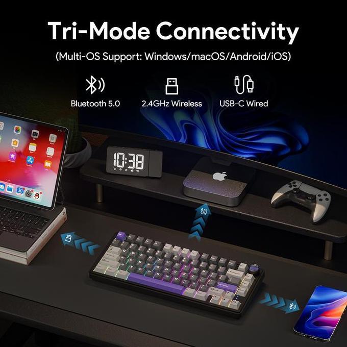 Giocare- Zifriend Rx75Pro Wireless Mechanical Keyboard 75 Layout Rgb 3-5Pin Hot Sp Independently Dri