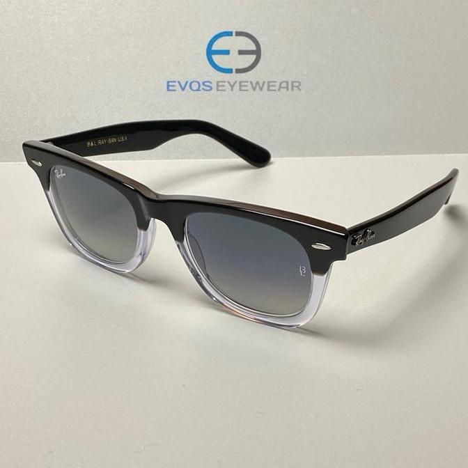 Kacamata Rayban Twotone wayfarer ferry maryadi hitam gradasi Lensa kaca USA 2140 Sunglasses Grafir