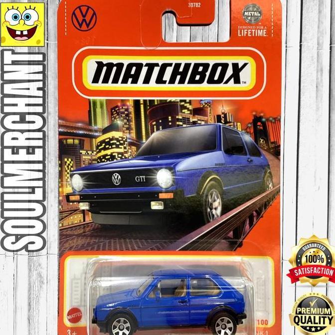Matchbox Volkswagen Golf MK 1 Biru Diecast Mobil VW New