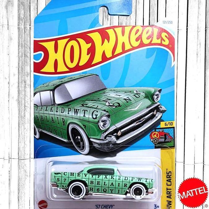 Hot Wheels 57 Chevy Hijau Diecast Mobil Klasik New