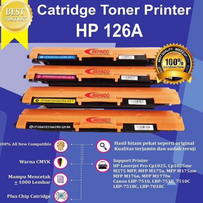 Cartridge Toner HP CE310A CE310 126A New Black Printer CP1025 CP 1025