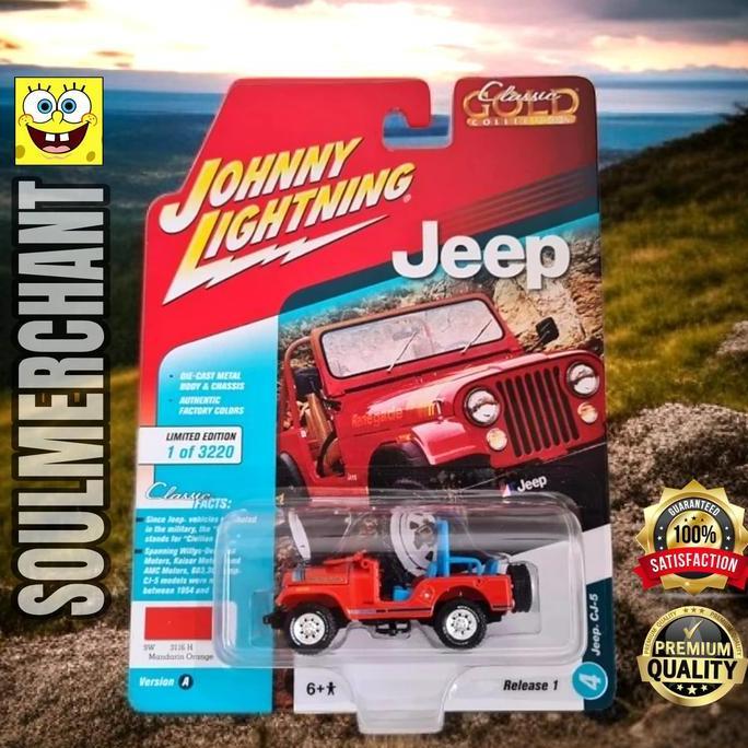 Johnny Lightning Jeep CJ-5 Renegade Mandarin Orange New