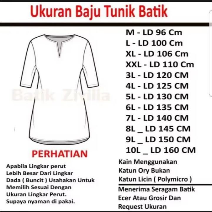 Premium Tunik Batik Dan Kemeja Batik Jumbo | M-10Xl Super Jumbo | Atasan Seragaman Batik Modern | Ba