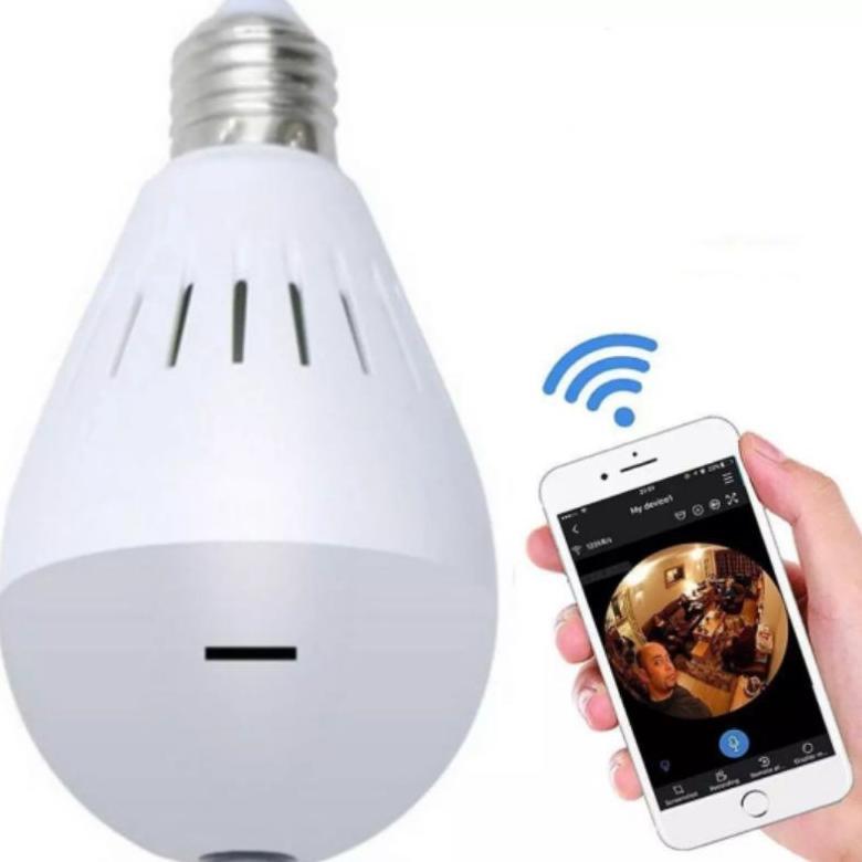 LASKARLAPAK KAMERA CCTV IP CAMERA V380 BOHLAM LAMPU 360 VIEW WIFI WIRELESS / CCTV BOLA LAMPU ORIGINA