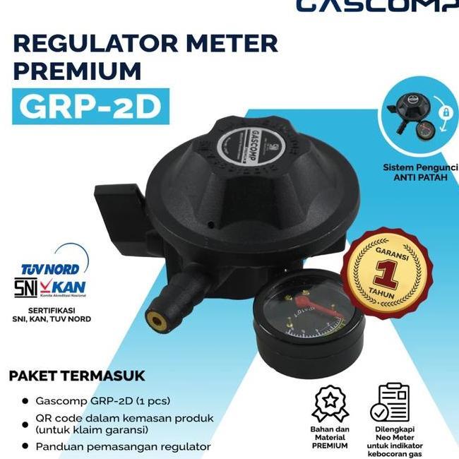 Gascomp Regulator Meter G2D Regulator Gas Aman Regulator Gas Anti Bocor Regulator Gas Sni Regulator 