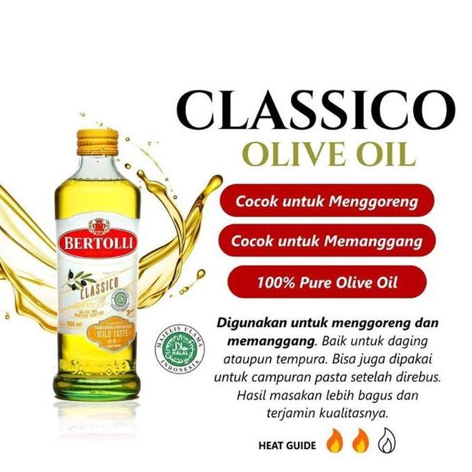 Grosir Bertolli Classico Olive Oil 250 Ml / Minyak Zaitun Minyak Goreng Halal