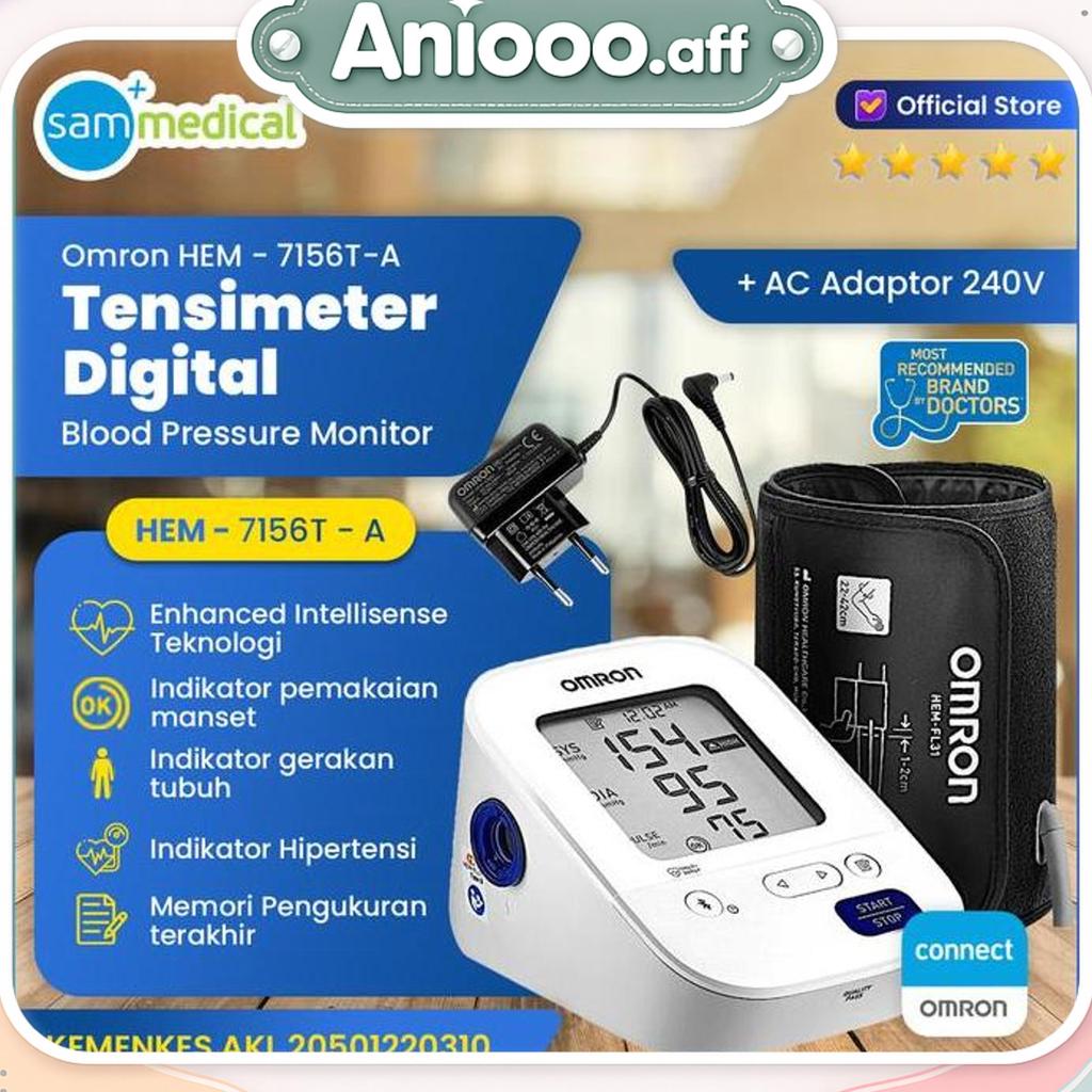 Omron Tensi Digital Hem 7156 7156A 7156T Bluetooth / Alat Monitor Kesehatan Tekanan Darah Tinggi