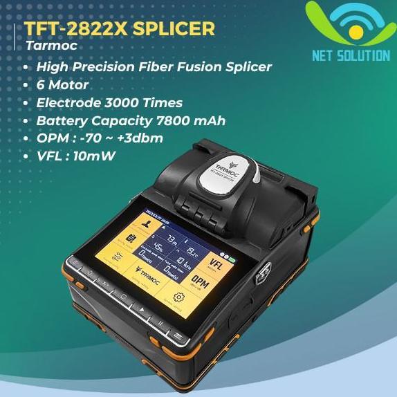 Tarmoc TFT-2822X-SPLICER | 6 Motor Fiber Optic Fusion Splicer  Alat Splicing