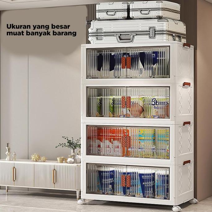 TERLARIS STARLHT CONTAINER BOX LIPAT LEMARI SUSUN PLASTIK SERBAGUNA LEMARI PAKAIAN LIPAT BOX BAJU SU