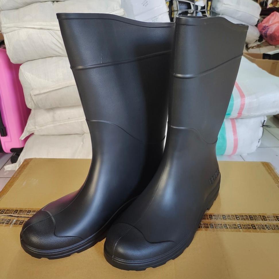 Sepatu Boots Hujan merk BRUCE BOOTS untuk Pria Wanita bahan Karet Anti Air Anti Slip Super Ringan
