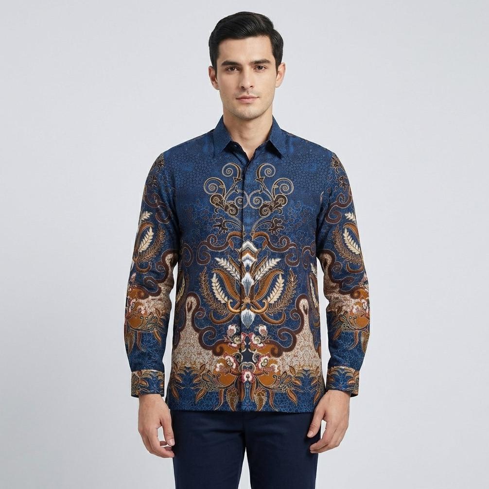 RICARDO Collection kemeja batik pria lengan panjang
