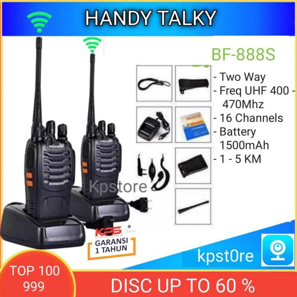 HT BF -888S DAN WLAN-888S ANTENA WALKIE TALKIE HANDY TALKY RADIO WLN-888S 2 UNIT KOMUNIKASI TAKTIS