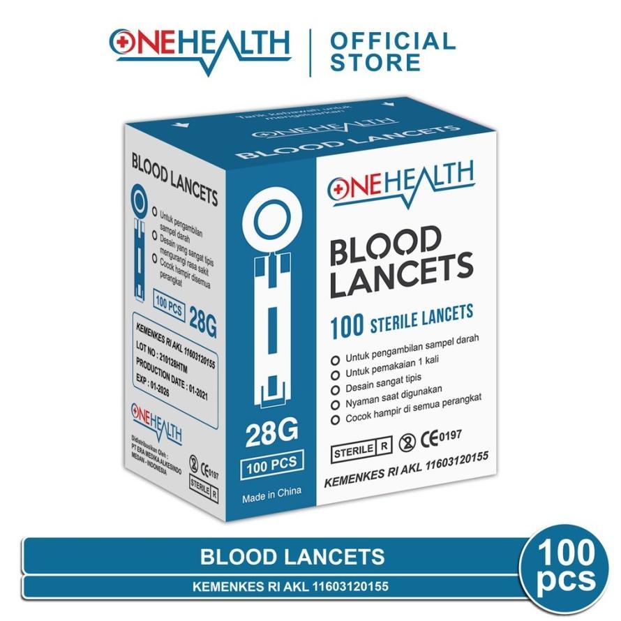 Blood Lancet 28G Onehealth Lancet Easy Touch Lancet GlucoDr Jarum 28G Blood Lancet Autocheck Blood L