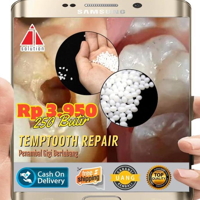 JIDZRUN Penambal Gigi 250 Butir - Temptooth Gigi Palsu 250 Butir