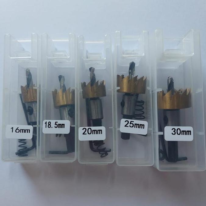 OREJELA Mata Bor Carbide Holesaw Set 5pc Mata Bor Pelubang Kayu Besi Plastik