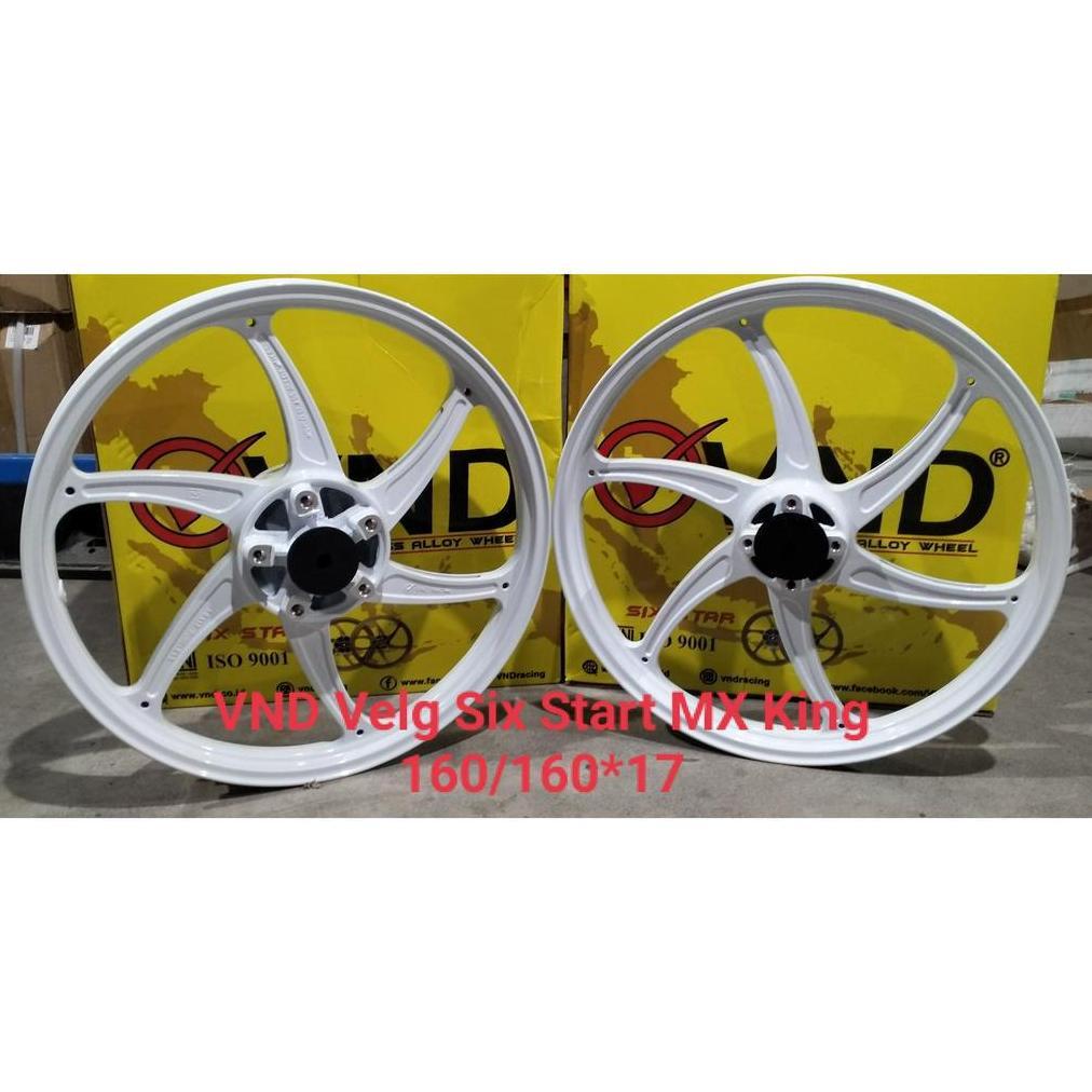 VND Velg Six Star Palang 6 Yamaha MX King Ukuran 160/160 Ring 17 Set Depan Belakang Original VND RAC