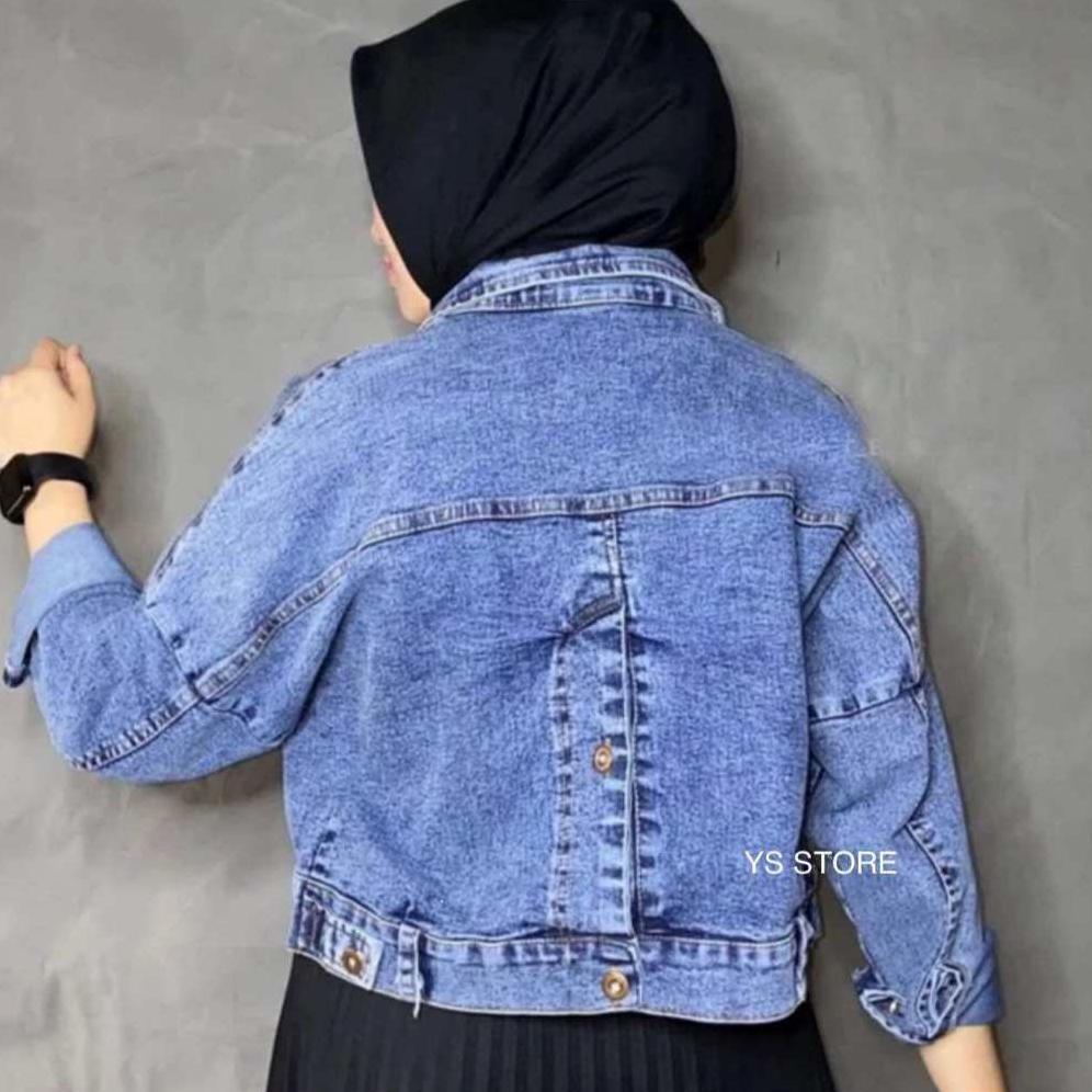 new deals jaket crop wanita - jaket jeans crop terbaru - jaket crop model kancing belakang - best se