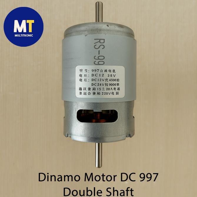 Promo Dinamo Motor Dc 997 Double Shaft Dc12-36V Terbaru 