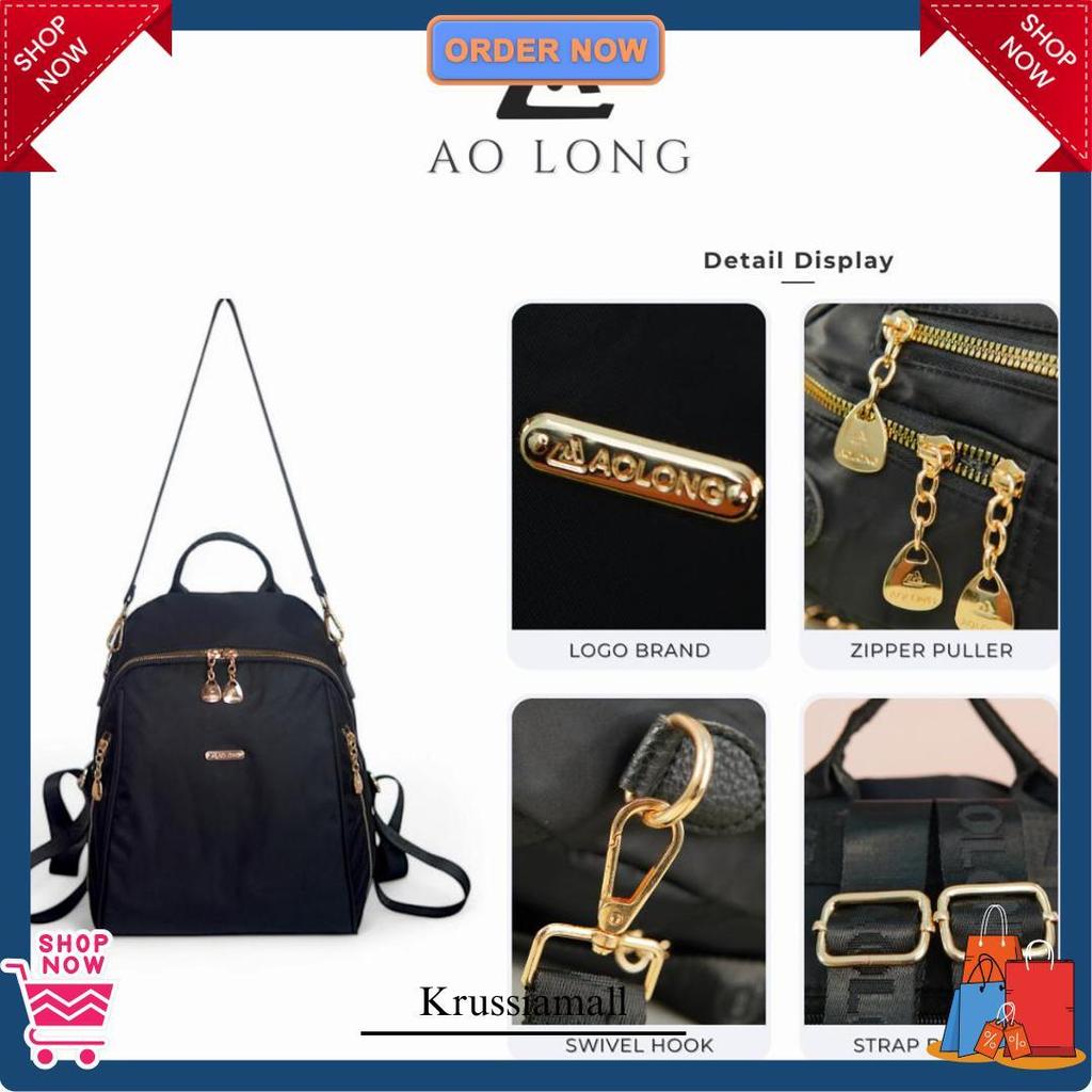 Aolong Mika #0206-3 - Tas Ransel Wanita Fashion Sekolah Terkini Free Tali Panjang Bisa Cod R.160 Pro