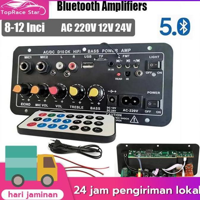 Amplifier Bass Penuh Subwoofer Amplifier Mini Bluetooth 8-12 Inci Amplifier untuk Speaker AC 220V 12