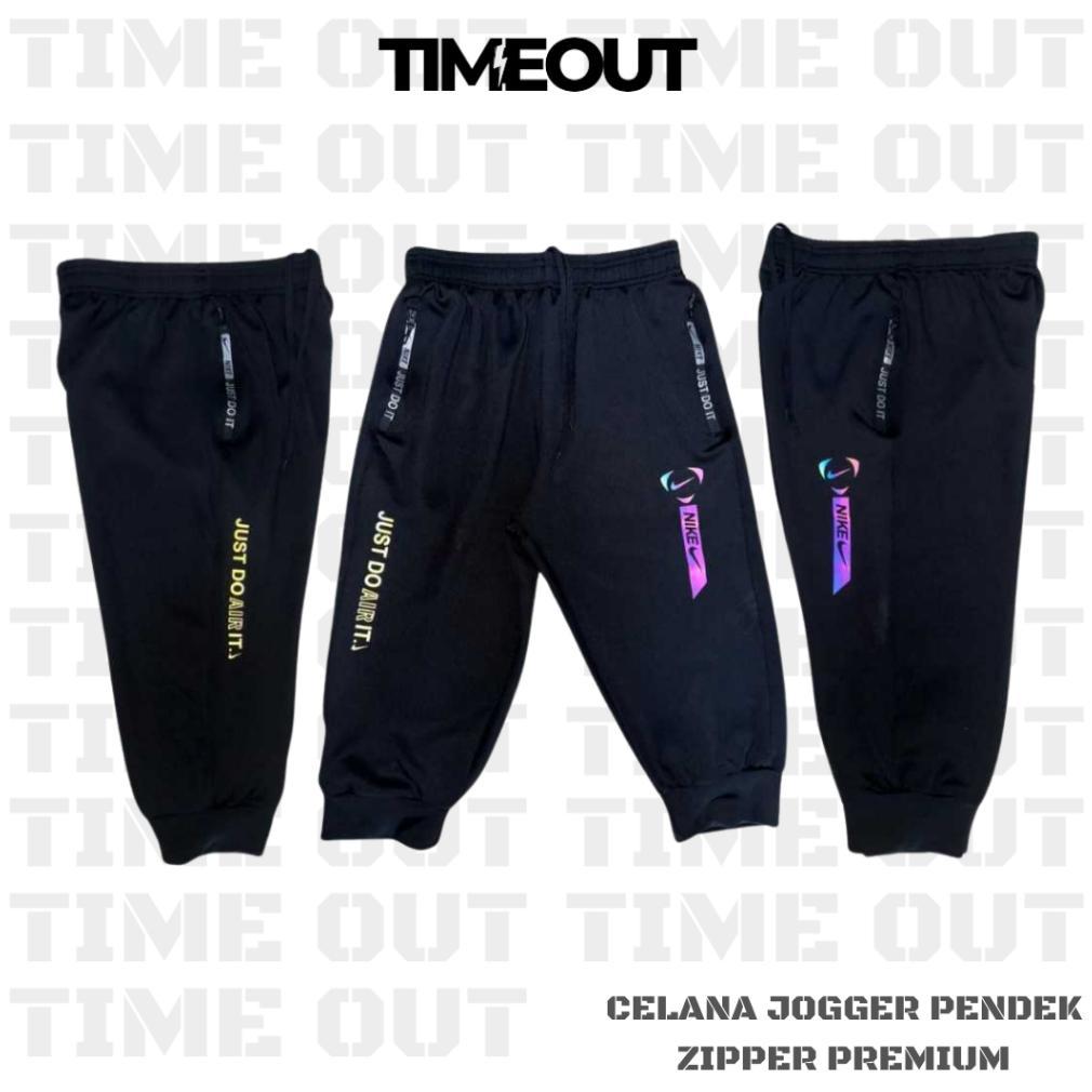 BEST DEALS TIME OUT - Celana Training Jogger 3/4 Joger Pants Olahraga Premium Pria Wanita 7/8