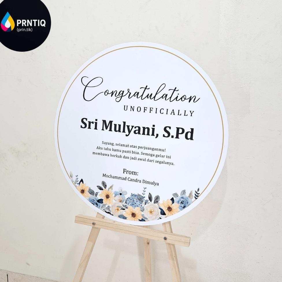 Papan Bunga Akrilik Bunga Digital Ucapan Selamat Pernikahan, Grand Opening, Wisuda