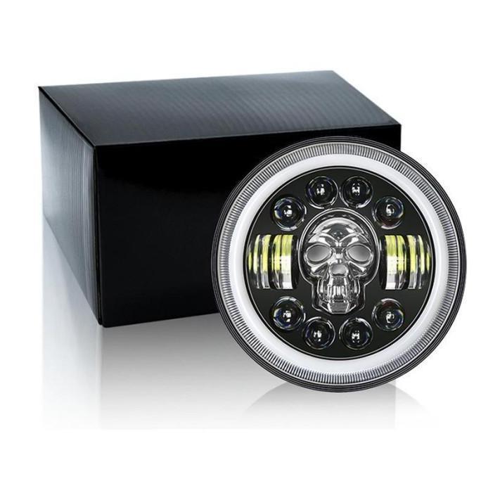 SUBANIKH Lampu LED Mobil Lampu Sepeda Motor Lampu Tembak Daymaker Motor Modifikasi Tengkorak Wrangle