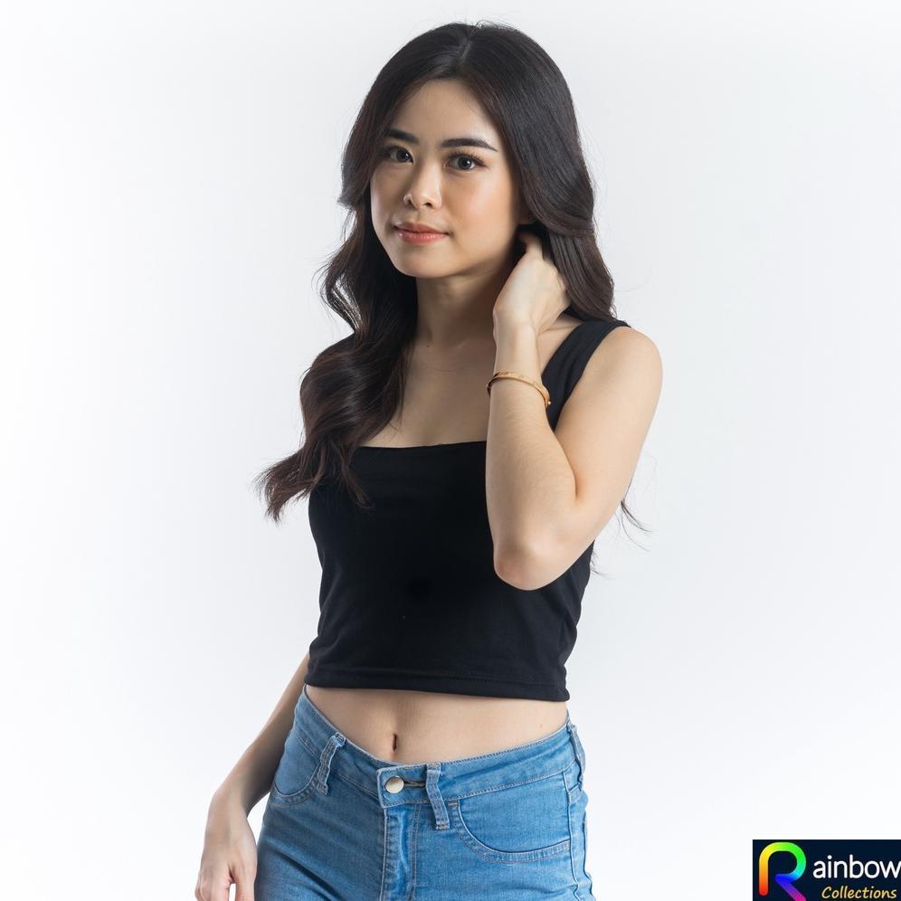 TERBARU RAINBOW - JOY TANK TOP /Square Tanktop/ Baju Atasan Wanita/ Crop Top Korea /Crop Square Tank
