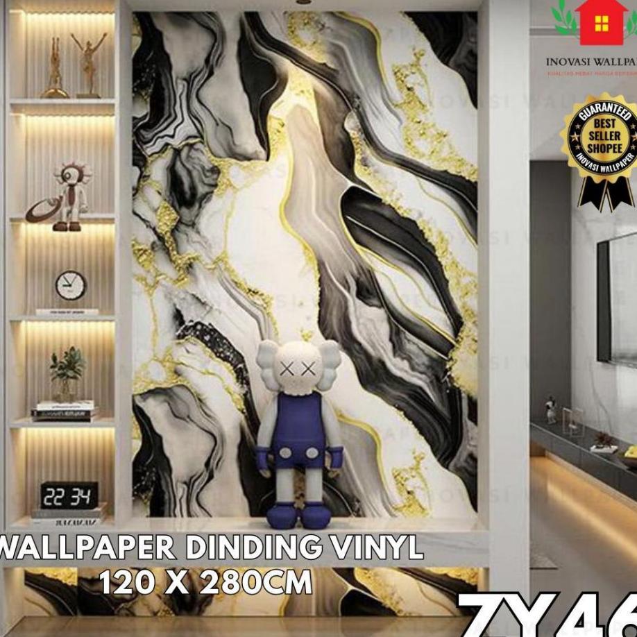 Wallpaper Dinding Marmer Vinyl 120 X 280 Cm / Lantai Vinyl Marmer Granit / Stiker Kabinet Marmer