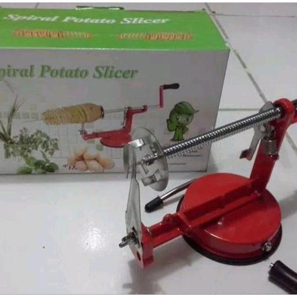 Spiral Potato Slicer Pemotong Kentang Pisau Kentang Alat Pemotong Kentang Spiral Pemotong Kentang