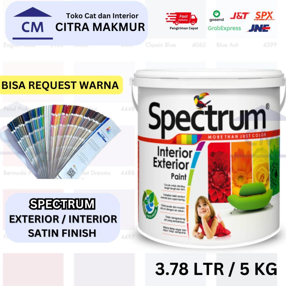 Spectrum - 5 Kg (Bisa Request & Custom Warna)  Cat Interior/Exterior Premium Daya Sebar Tinggi)