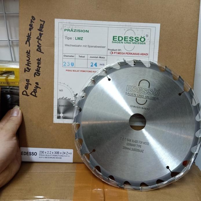 Mata Gergaji Tanduk Edesso Edesso Saw Blade 9" X 24 Z / Mata Gergaji Kayu Edesso Iron Wood 230 X 24 