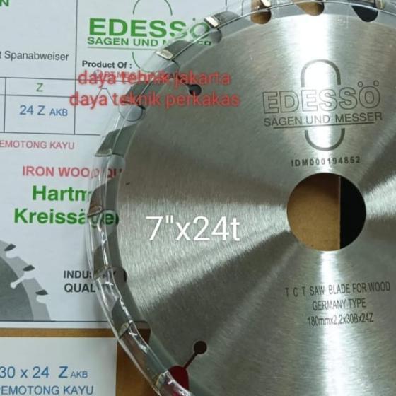 Mata Gergaji Tanduk Edesso Edesso Saw Blade 7" X 24 Z / Mata Gergaji Kayu Besi Edesso Iron Wood 180 