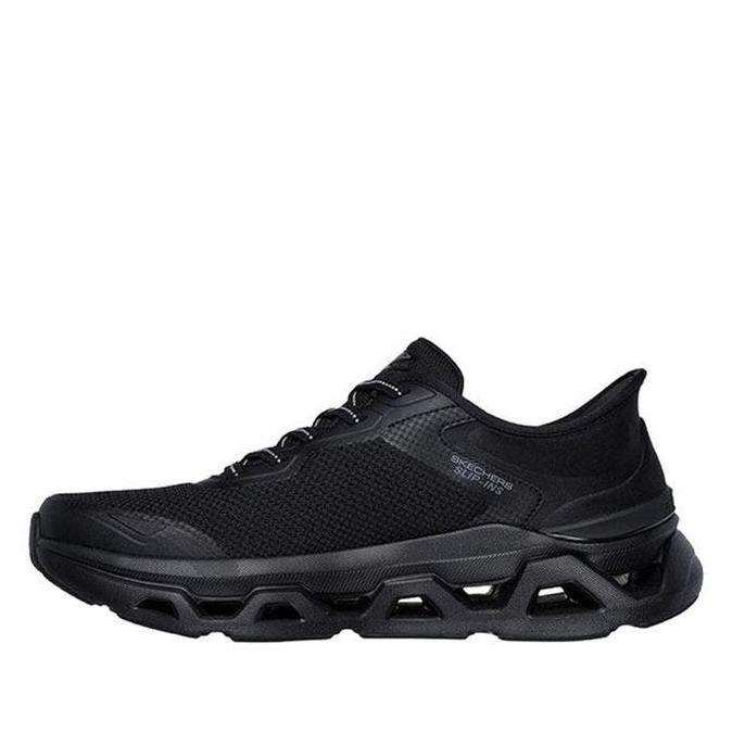 Skechers Slip-Ins Glide-Step Altus Pria Sepatu Pelatihan Hitam - Flat Sneakers dengan Heel Pillow & 