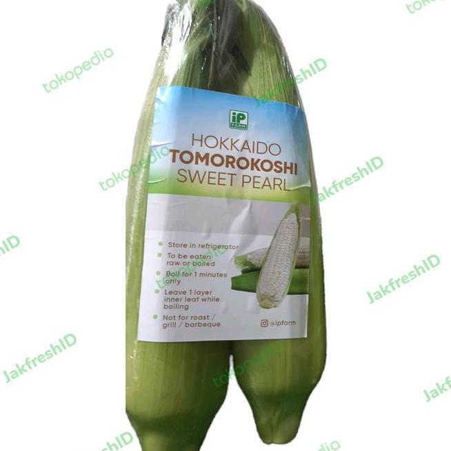 Jagung Hokkaido Tomorokoshi Jepang Sweet Pealputih Crunchy Juicy