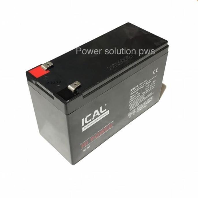 ICAL Baterai UPS ICA IP1272 12V 7.2Ah Original Hi Power Aki UPS ICA IP 1272 12v 7ah 7,2Ah