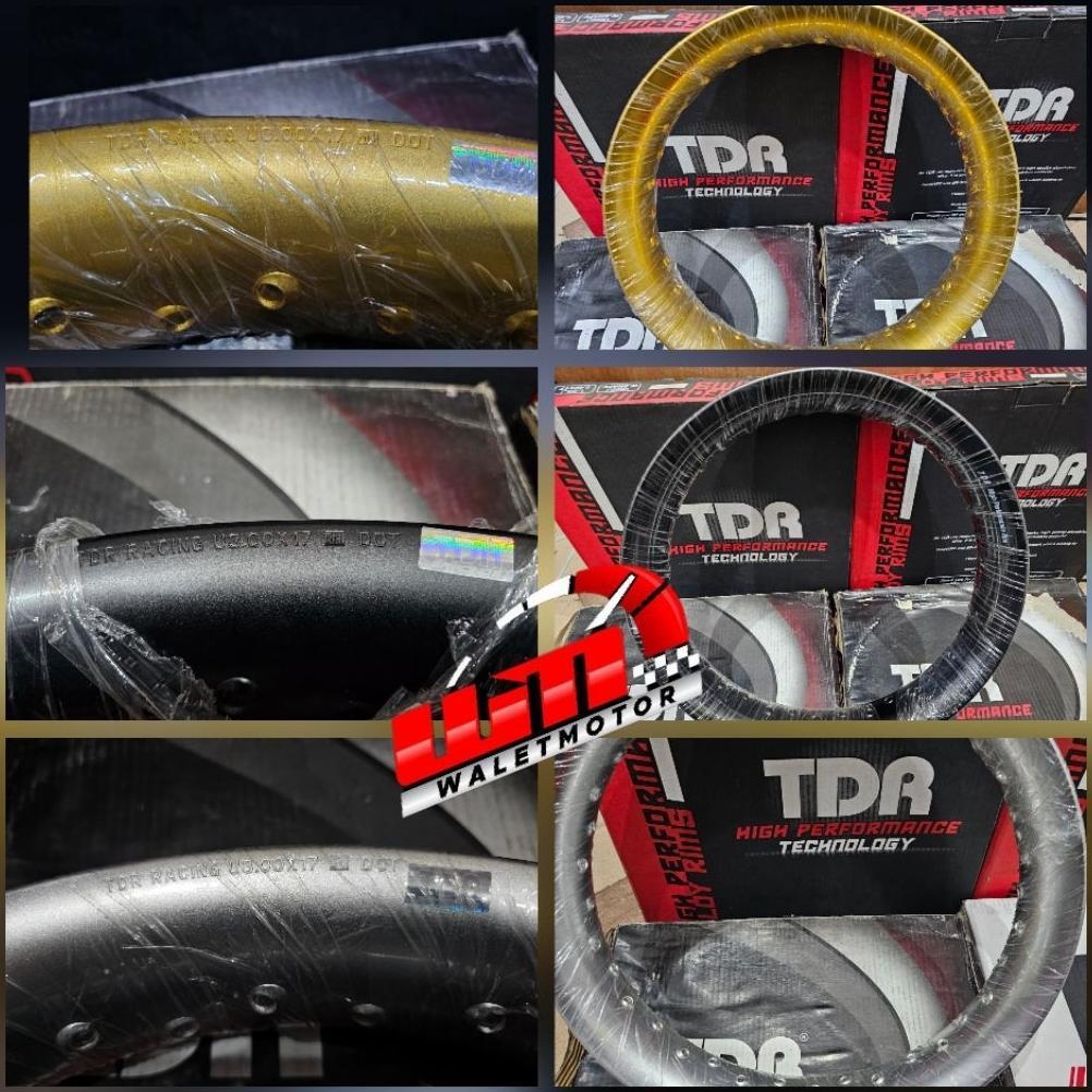 OBRAL VELG TDR U SHAPE 300 RING 17 GOLD BLACK SILVER/Velg tdr 300-17 u shape/Vleg Murah Ring 17 Ukur
