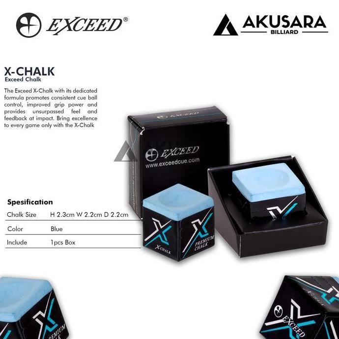 Exceed X-Chalk Sky Blue Billiard Cue
