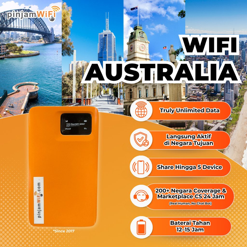 Pinjam Wifi Sewa Modem Portable Australia Harian - Truly Unlimited No Fup Daily