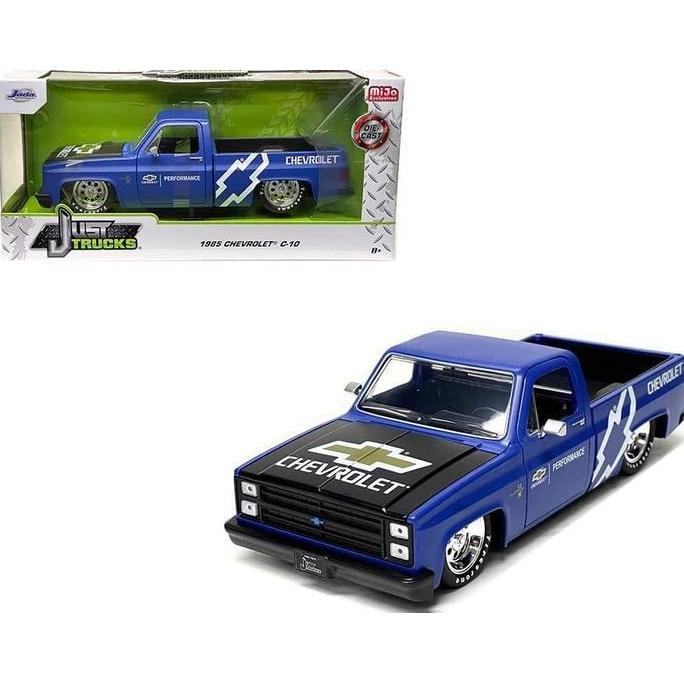 34314 JADA 1/24 1985 CHEVY CHEVROLET C10 PICKUP TRUCK BLUE DIECAST