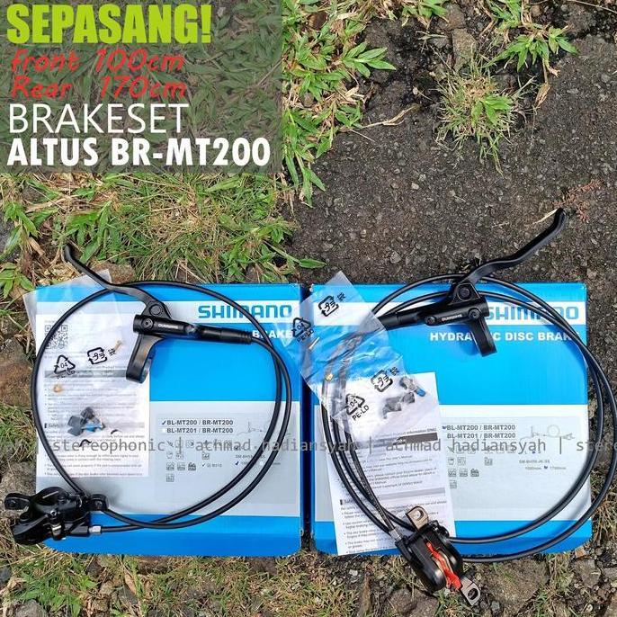 BNIB sepasang KANAN KIRI.. Brakeset SHIMANO MT200 Brakeset Hidrolik Rem Hidrolik MT200 SHIMANO Brake