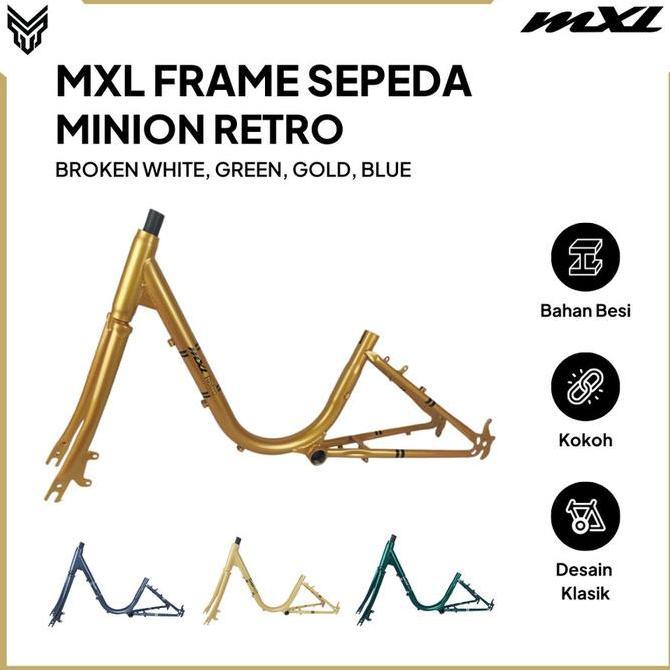 Promo Mxl Frame Sepeda Minion Retro Ukuran 20" Bahan Steel Bicycle Frame Sepeda Outdoor Terbaru 
