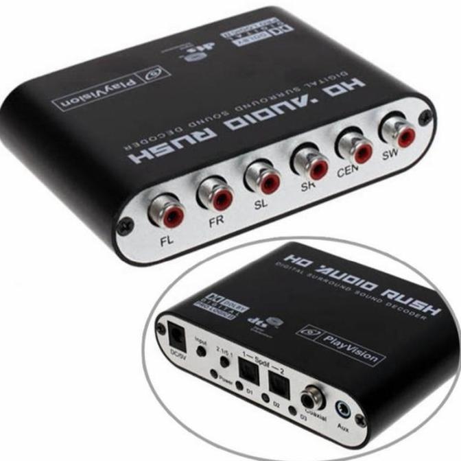 AVQ080 DTS Dolby AC3 Surround Decoder To Active Speaker 5.1 RCA